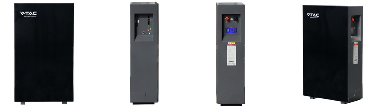 Acumulator V-TAC 16.07 kWh Negru Low Voltage WattRo Energy importator echipamente fotovoltaice panouri fotovoltaice