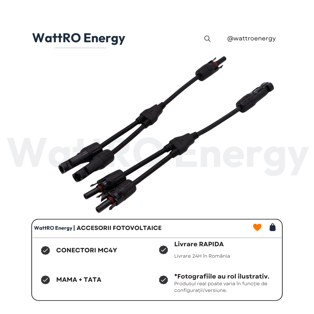 Conectori MC4 Y livrare rapida wattroenergy.ro importator distribuitor accesorii fotovoltaice Conectori MC4 Y livrare rapida wattroenergy.ro importator distribuitor accesorii fotovoltaice