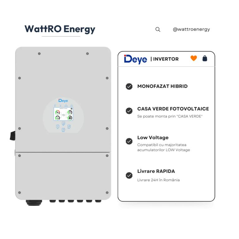 Invertor Hibrid Deye Hibrid SUN-12K-SG02LP1-EU-AM3 stoc in romania wattroenergy.ro importator distribuitor invertoare deye