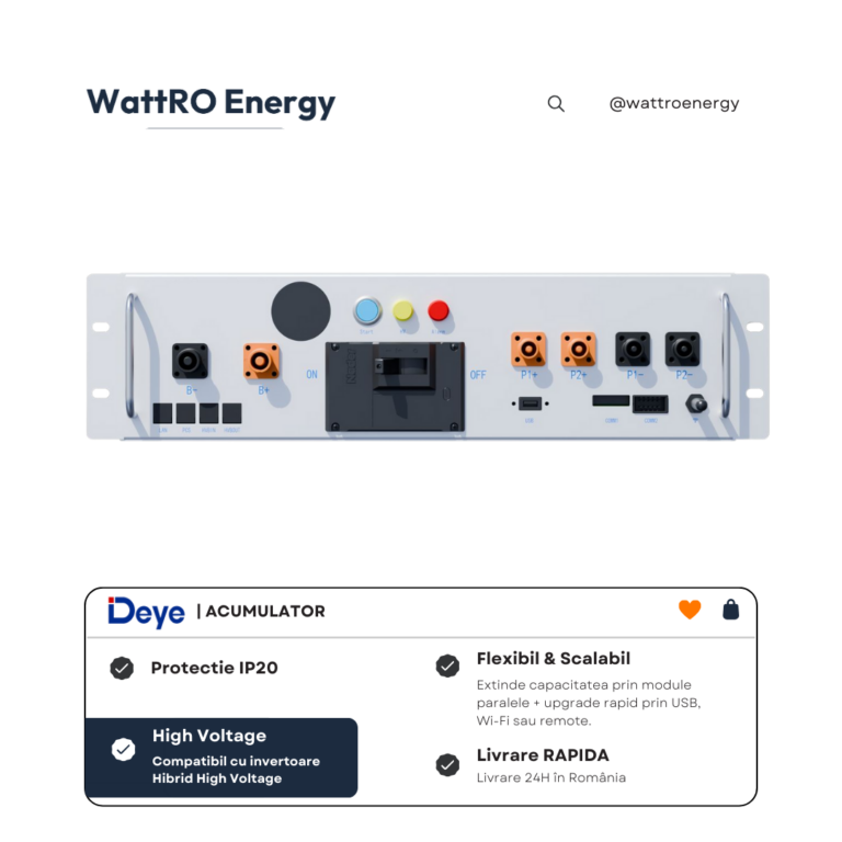 HVB 800V 160A-EU - HV Control Box Deye BOS-A data sheet wattroenergy.ro importator distribuitor fotovoltaice