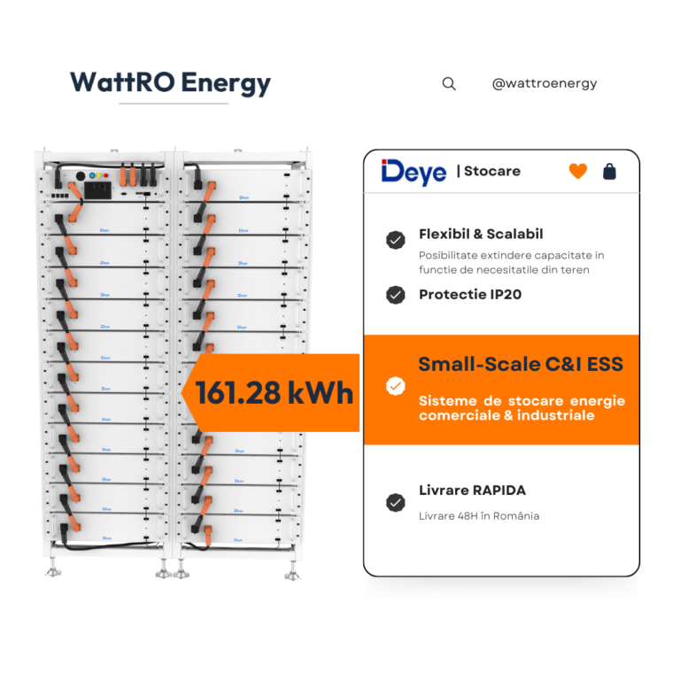 Sistem Stocare Deye BOS-A HV 161.28 kWh IP20 data sheet wattroenergy.ro importator distribuitor fotovoltaice