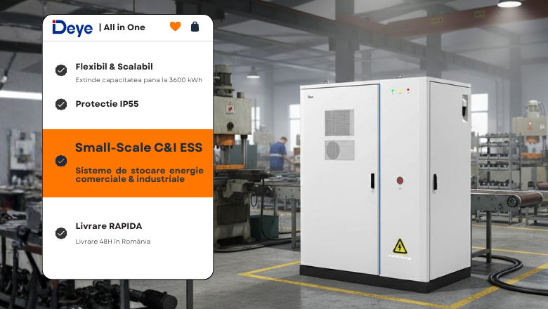 Sistem de Stocare Deye GE-F120-2H2 (EU) 120 kWh IP67solutii fotovoltaice industriale scara mica wattroenergy.ro importator importator solutii stocare industriale