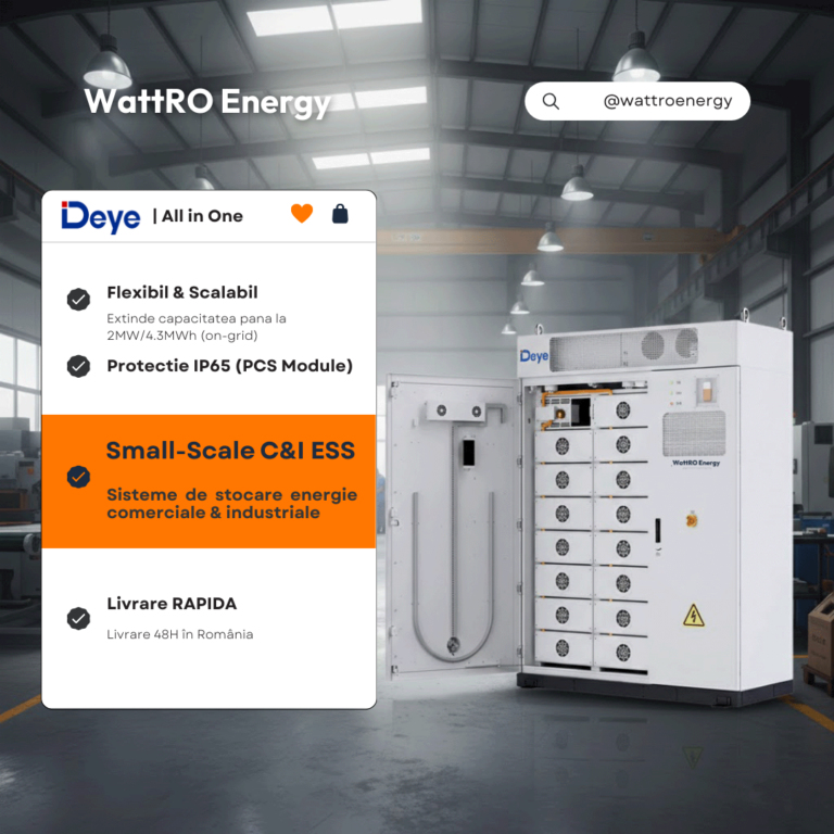 Sistem de stocare Deye MS-GS215-2H3 215 kWh Racire cu AER fisa tehnica wattroenergy.ro importator distribuitor panouri fotovoltaice