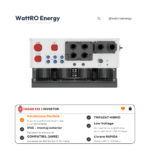 Invertor hibrid pentru sisteme trifazate cu stocare și backup energie