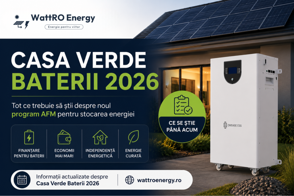 Casa Verde Baterii 2026 - Casa verde fotovoltaice 2026 wattroenergy.ro